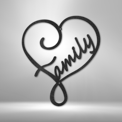 Family Love Steel Sign