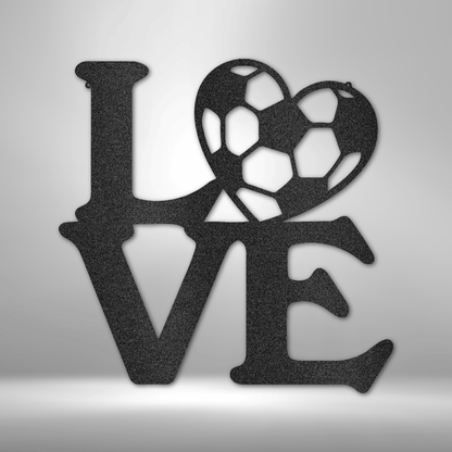 Personalized Soccer Love Metal Wall Sign