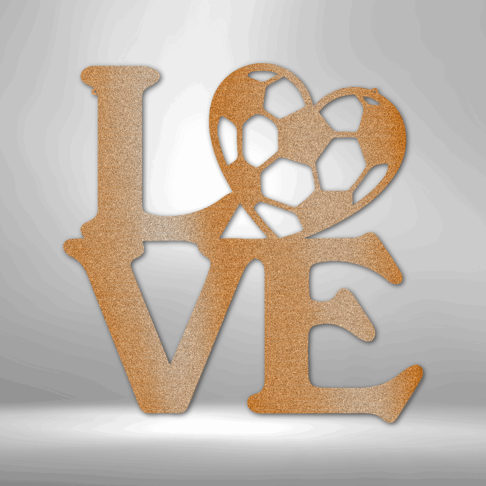 Personalized Soccer Love Metal Wall Sign