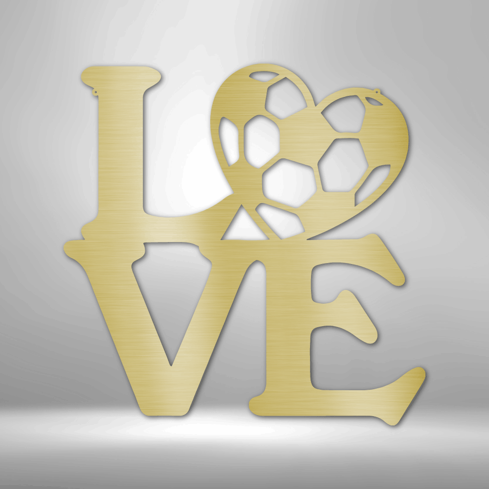 Personalized Soccer Love Metal Wall Sign