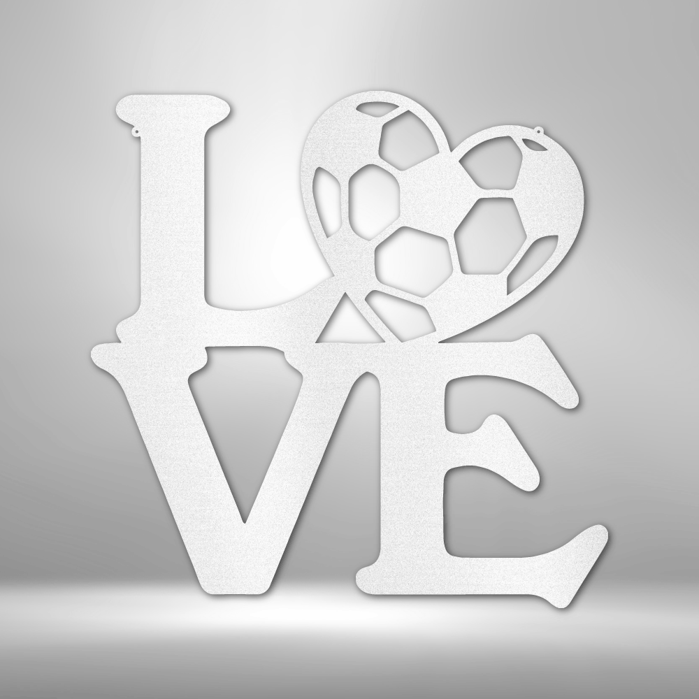 Personalized Soccer Love Metal Wall Sign