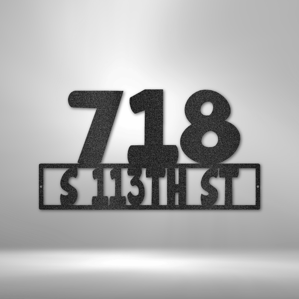 Custom Steel Address Monogram